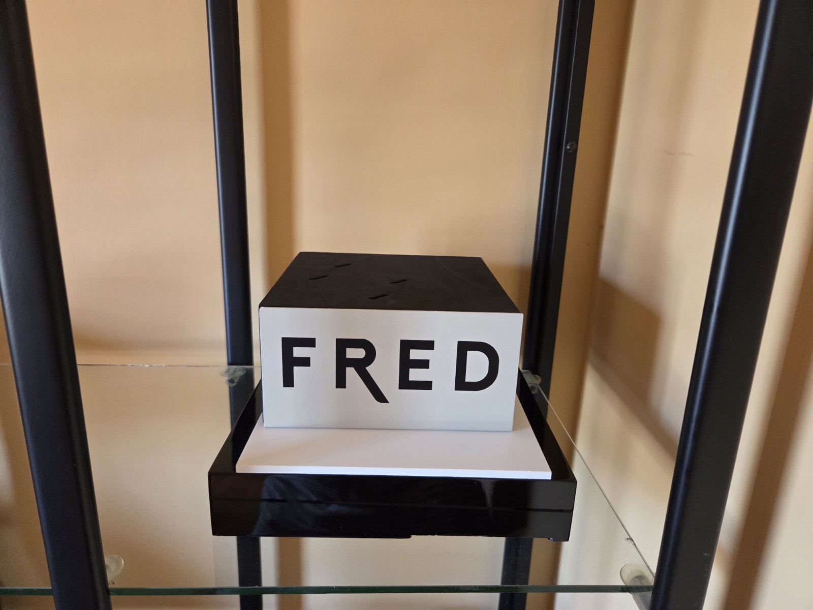 FRED SUNGLASSES& EYEGLASSES DISPLAY, UNIT, SIGN. BLACK/GREY, 13.8 OZ, VERY RARE