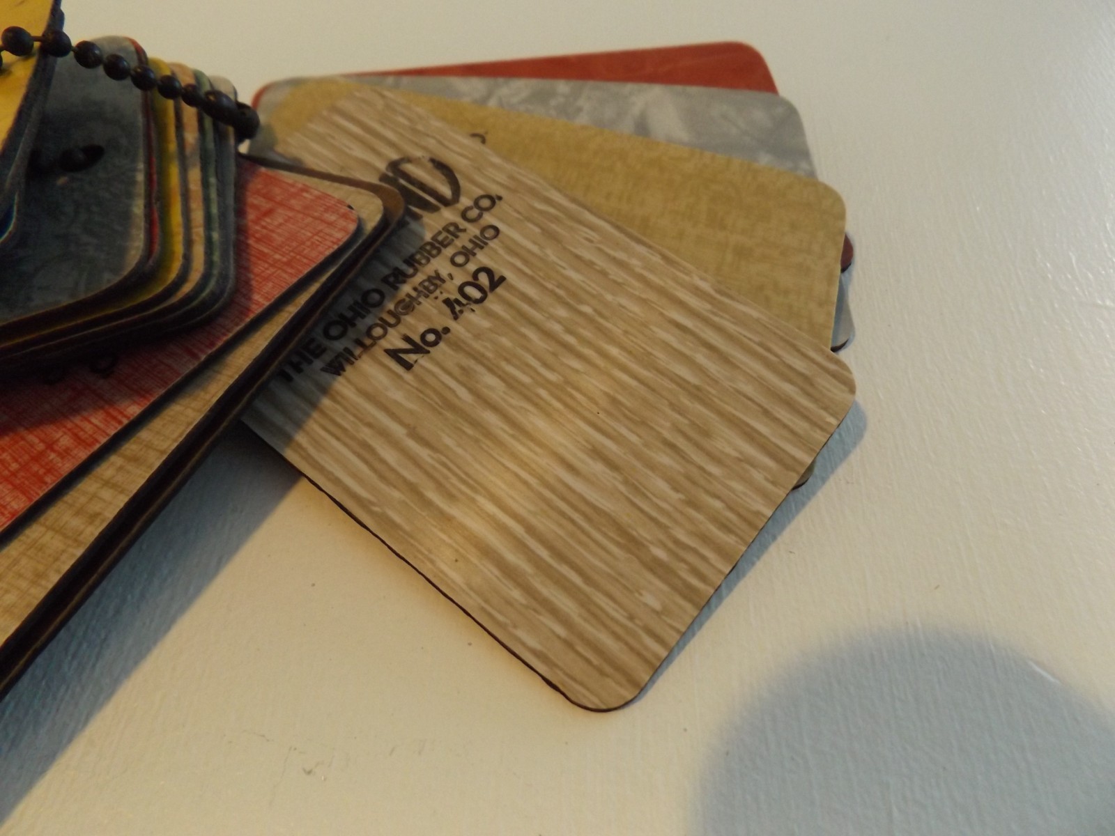 VINTAGE MCM SALESMAN SAMPLE VERSIBOND OHIO RUBBER COMPANY WILLOUGHBY OHIO
