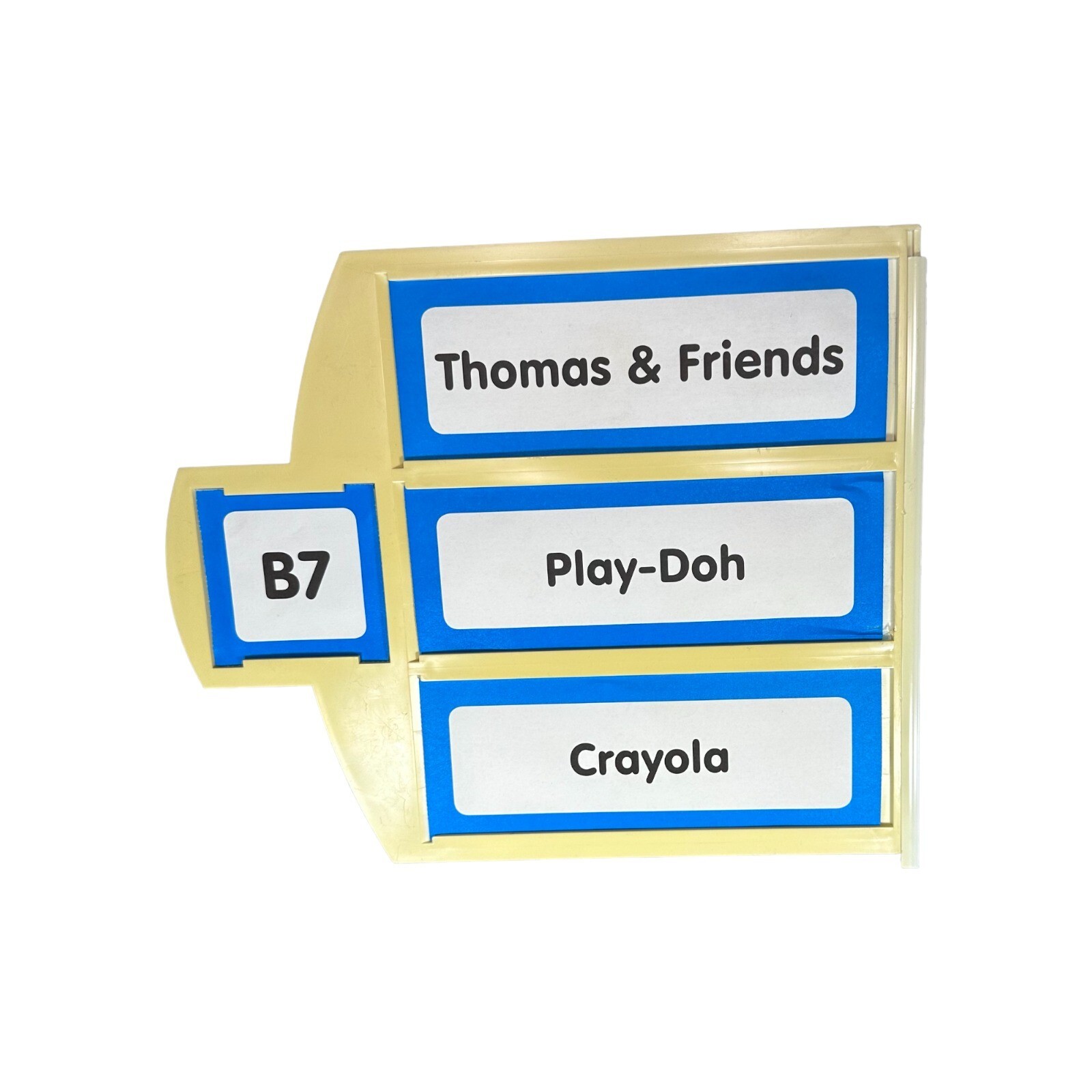 Toys R Us True Aisle Sign B7 Thomas & Friends, Play-Doh, Crayola