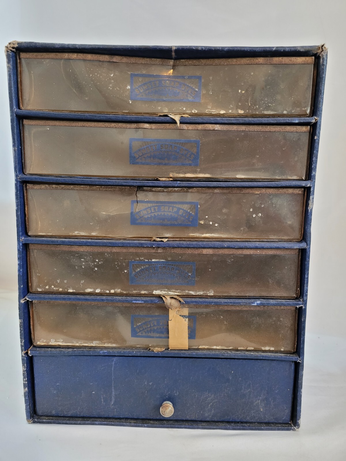 Sunset Soap Dyes General Store Display Cabinet Sign British Dyes Toronto Canada!
