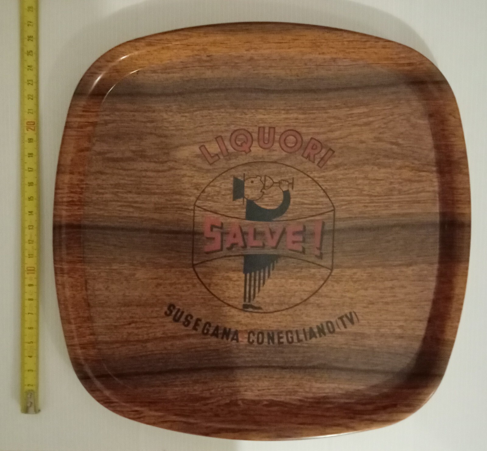 LIQUEURS SALVE! SUSEGANA CONEGLIANO (TV) VINTAGE ADVERTISING TRAY RARE SEE
