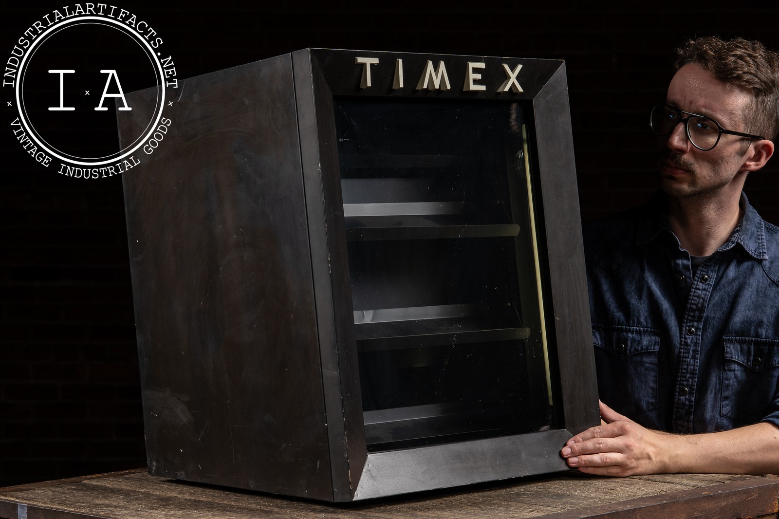 Vintage Timex Motorized Rotating Countetop Display Case