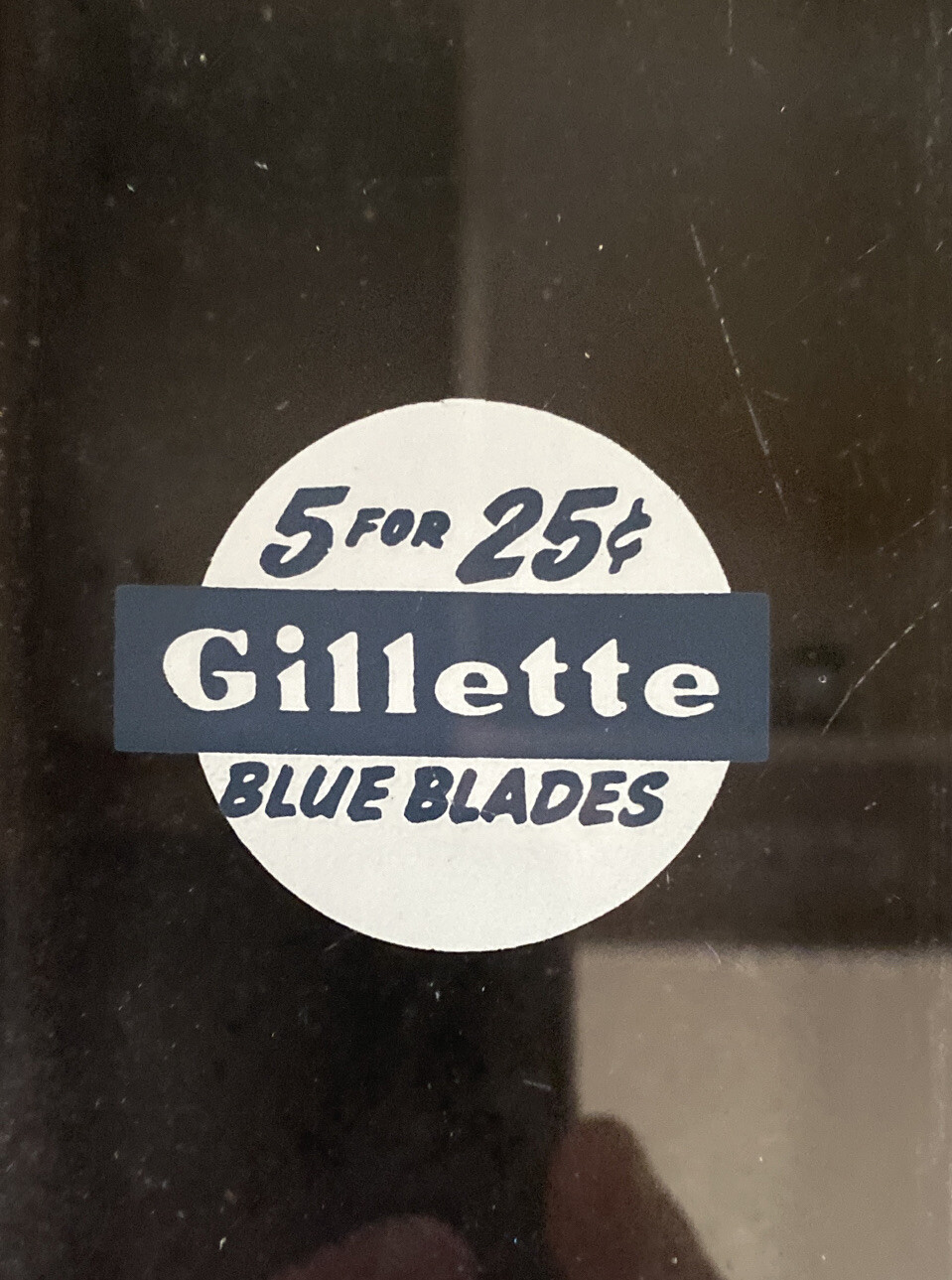 Gillette Razor Display Case Blades Wooden Store Glass Top 1940’s Vintage Read