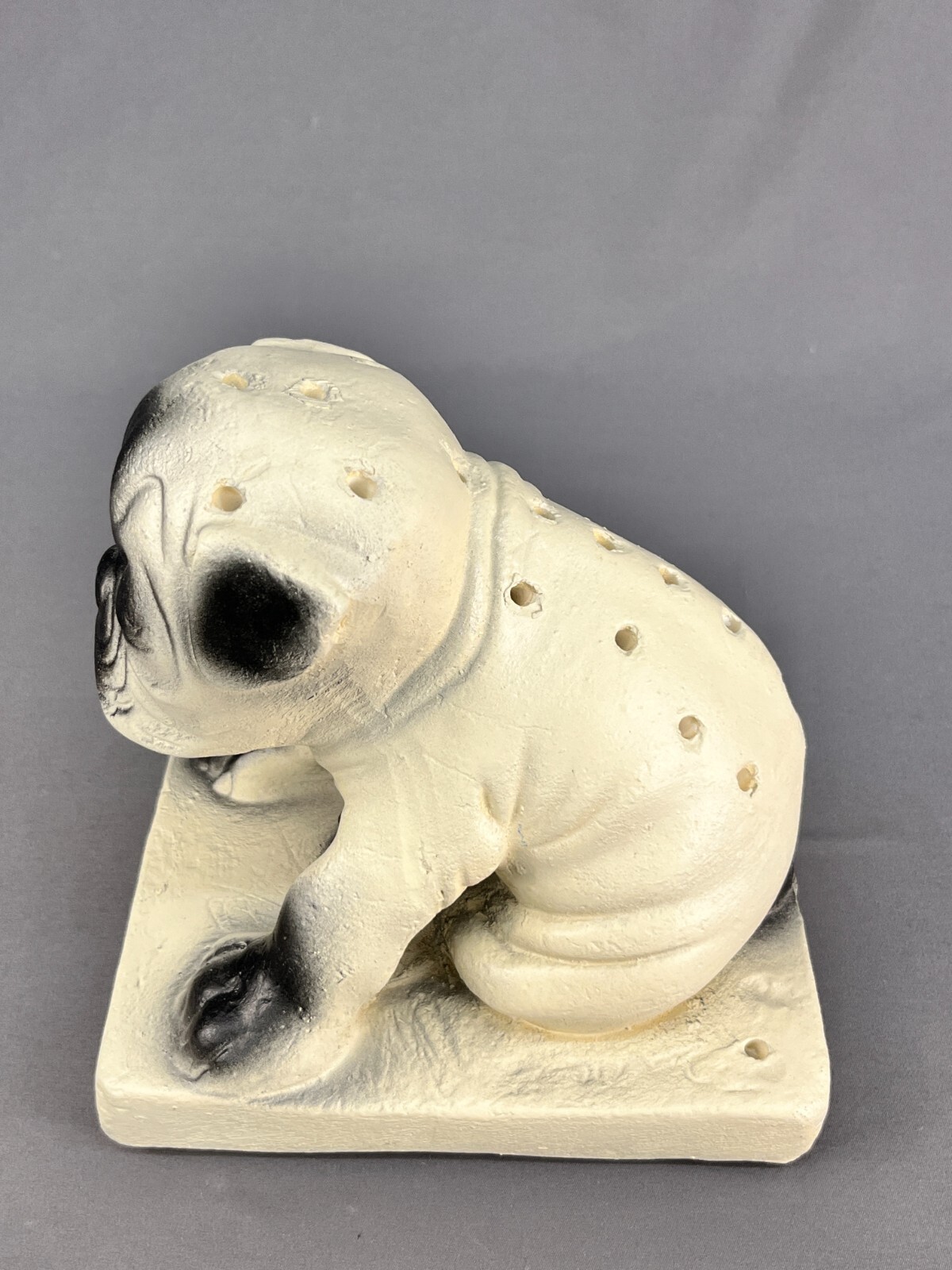 Vintage Morses Pure Pops Bulldog Chalkware 7″ Candy Store Countertop Display (A)