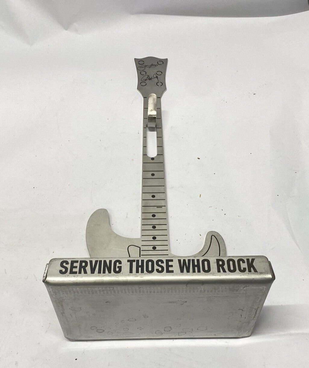 ROCK & BREWS Guitar Signed Countertop Display Advertiser 19″