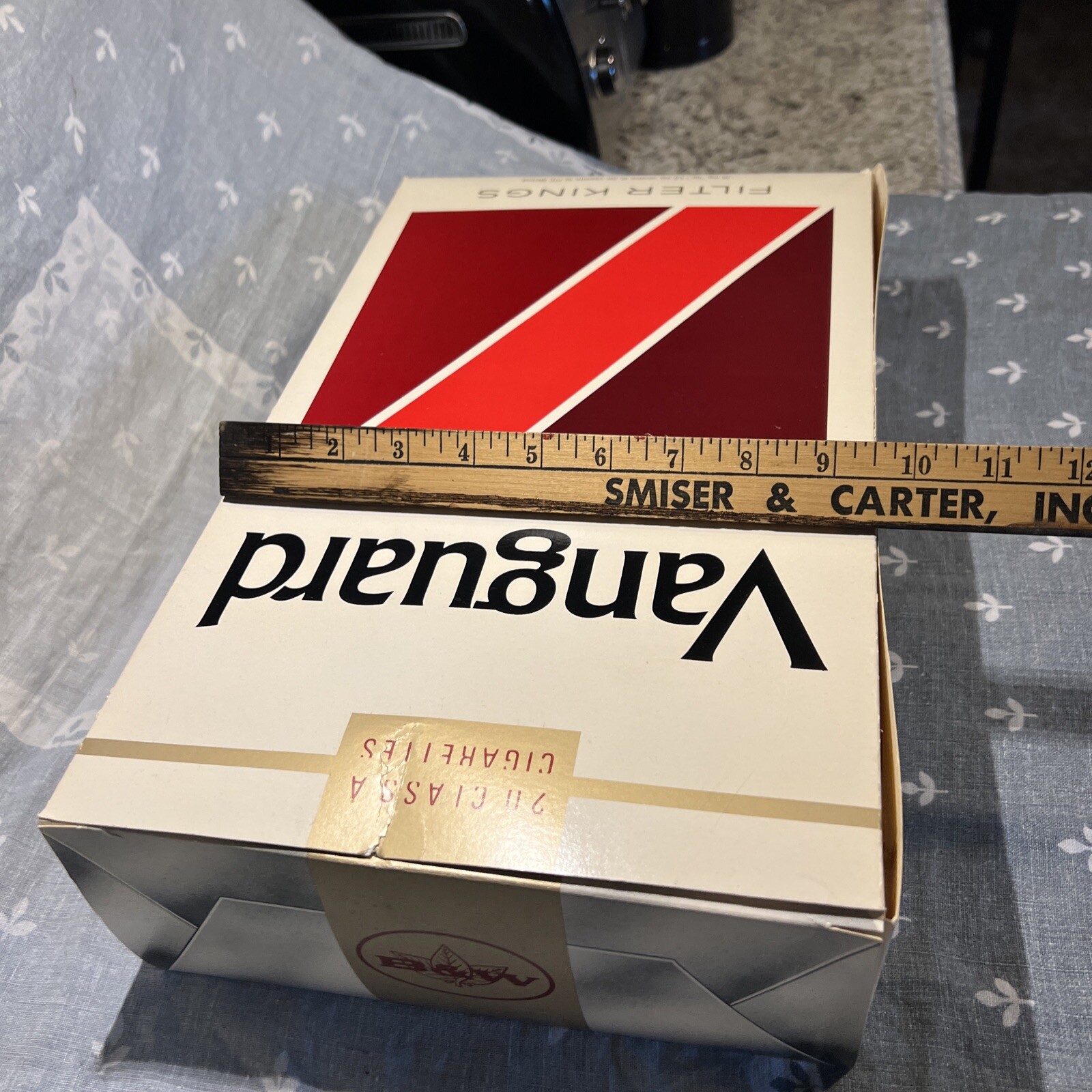 Rare Vtg 1973 Vanguard Cigarette Pack Cardboard Advertising Unused Store Display