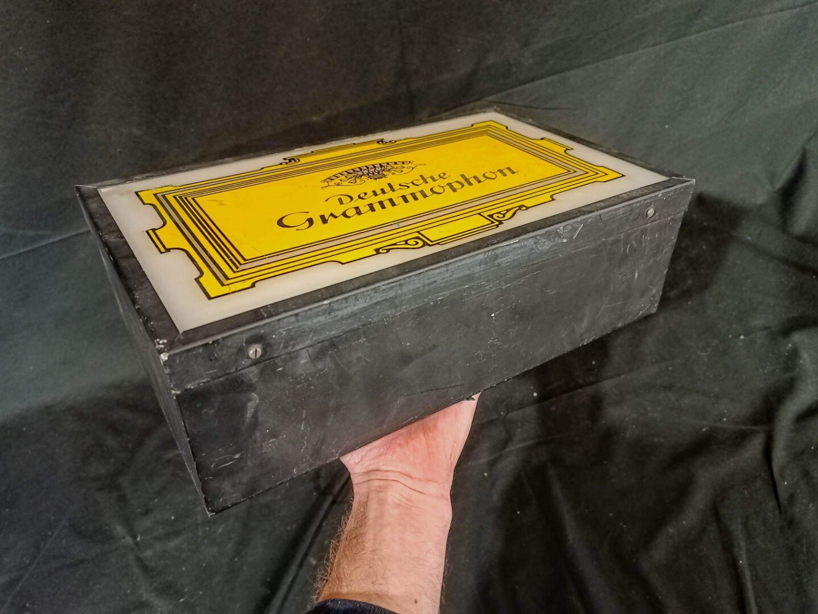 Antique Deutsche Grammophon Neon Light Sign 1970s 900s Advertising Sign