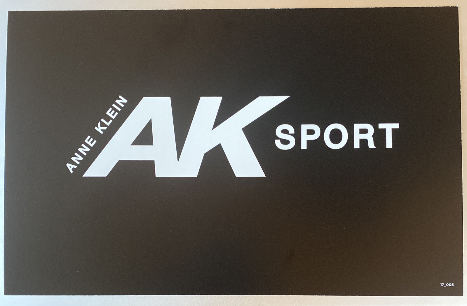 ANNE KLEIN SPORT 7″x11″ Department Store Display Shoe Brand Sign Black/White