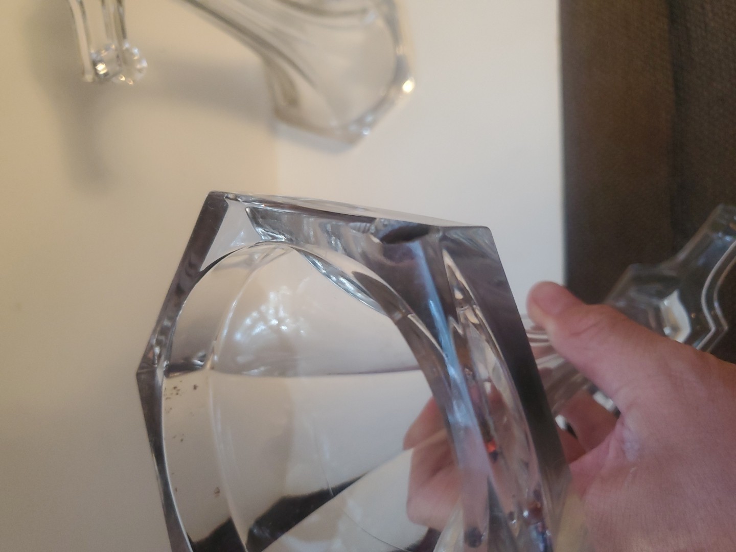 Pair Of 12″ Clear One Piece Glass Apothecary Shelf Riser/support Store Display