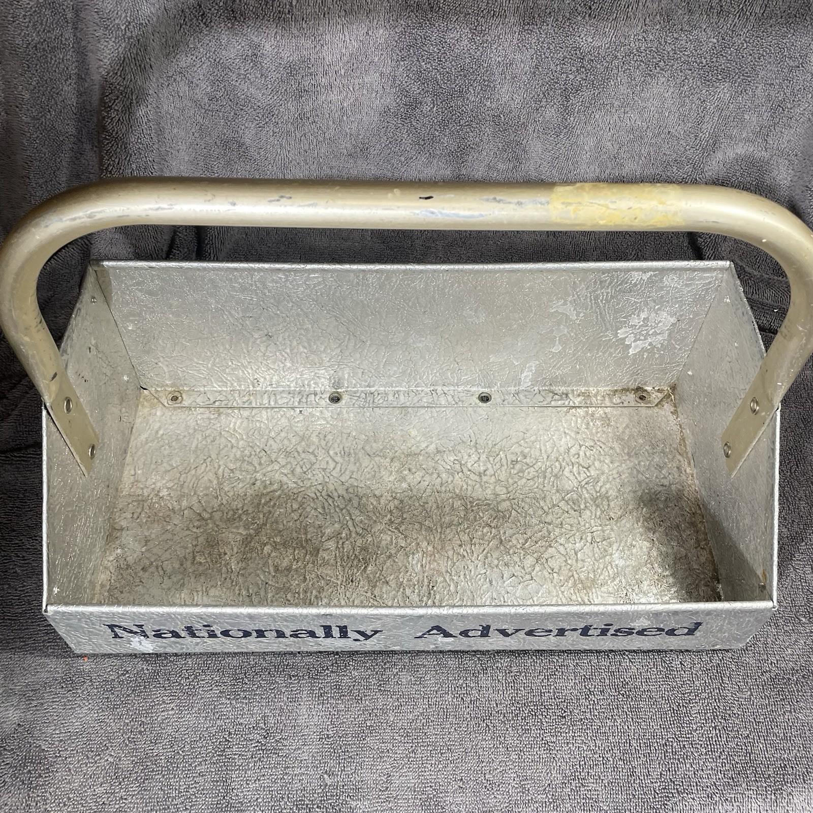 Watkins Products Silver Salesman Samples Metal Carrier Display Tray Vintage