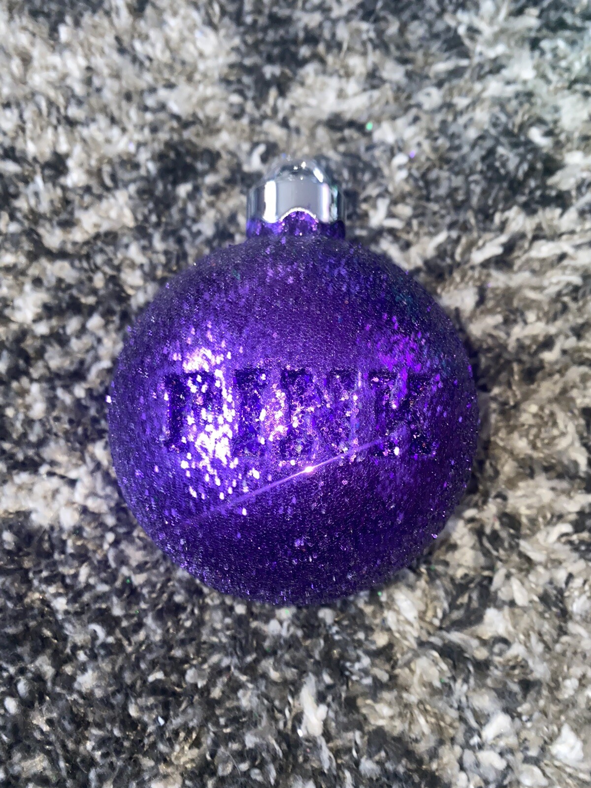 Victoria’s Secret PINK PURPLE Glitter Christmas Ornament Store Display Prop