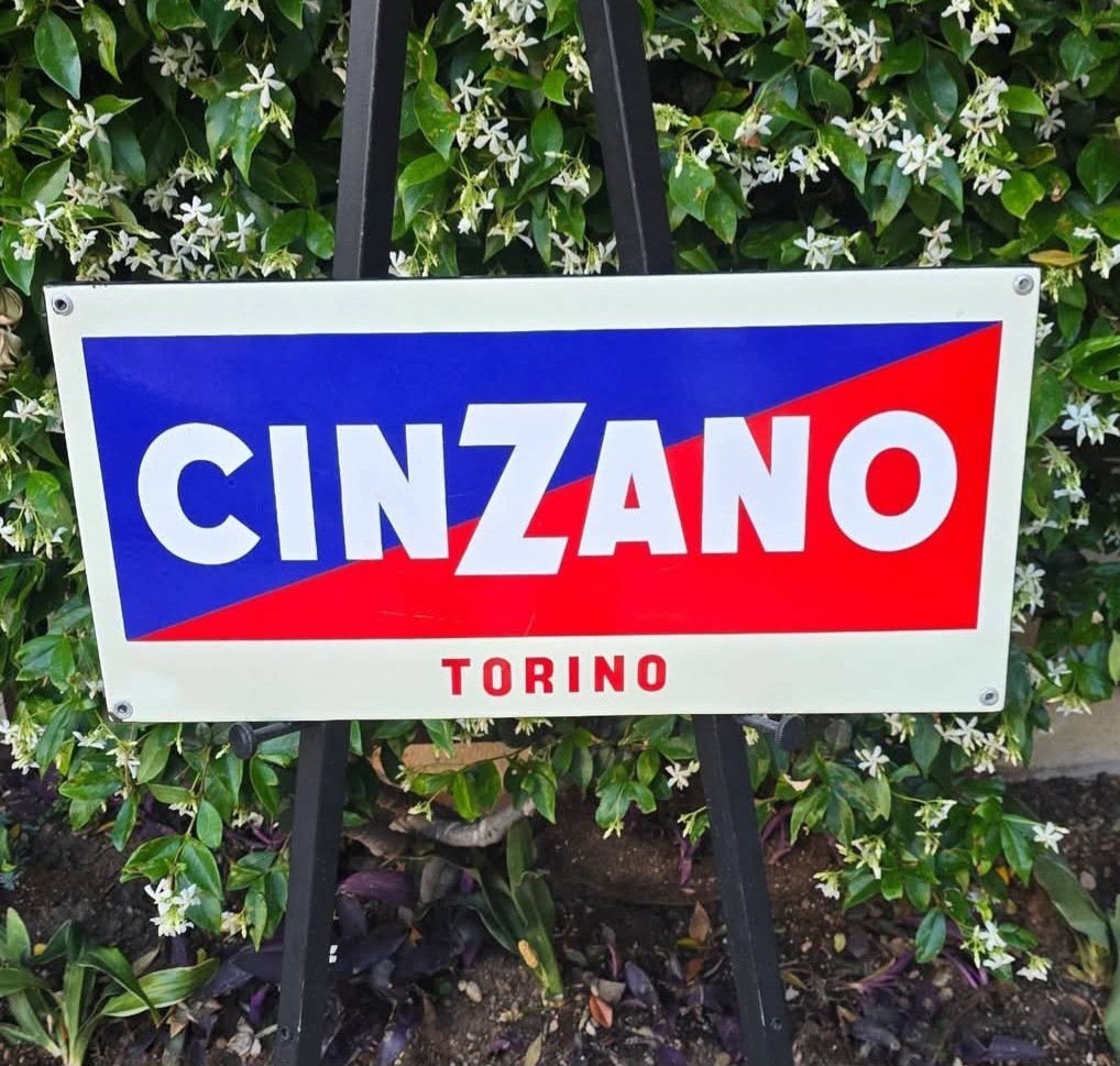 Cinzano Torino Enamel Table Sign