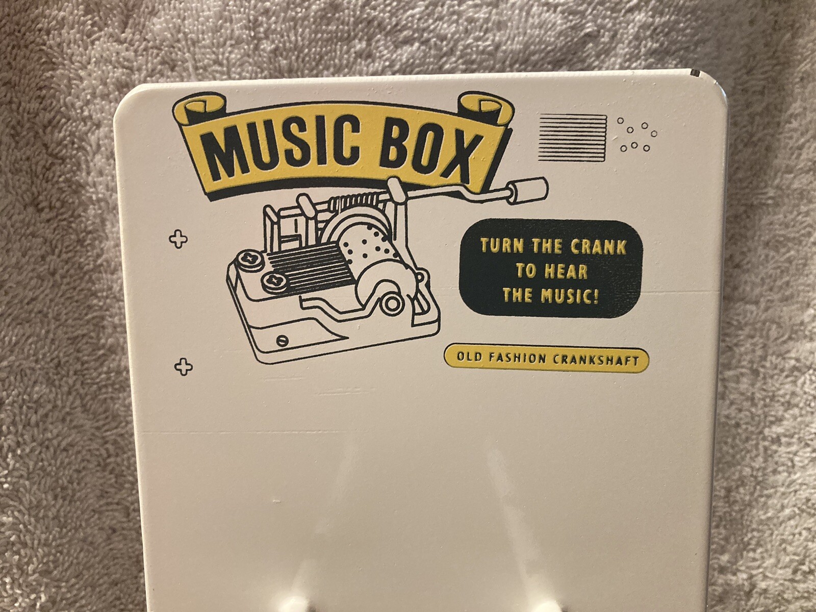Vintage Music Box Sales Counter Display Point Of Sale with (1) Music Box.