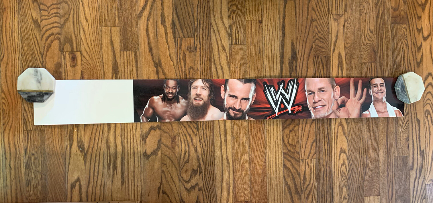 Toys R Us WWE Store Display Strip Shelf Talker 48” X 5 1/4” Cena Bryan CM Punk