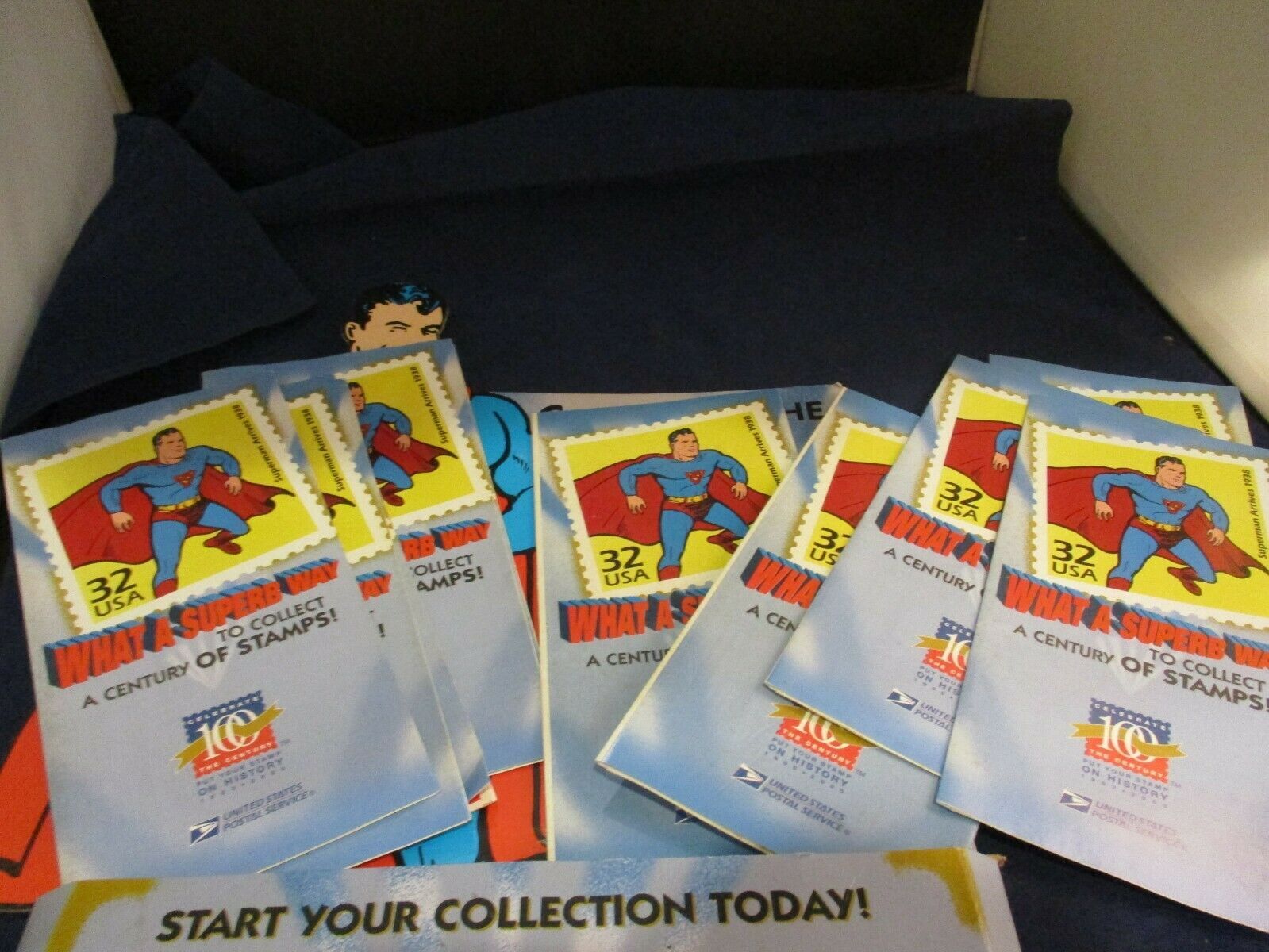 Superman USPS Commemorative Stamp Info Brochure Store Display