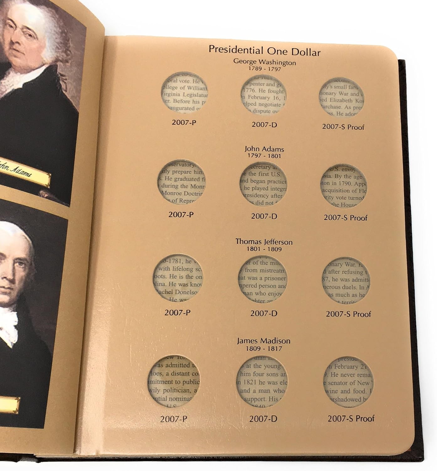 Dansco US Presidential Dollar with Album, Proofs Vol 1