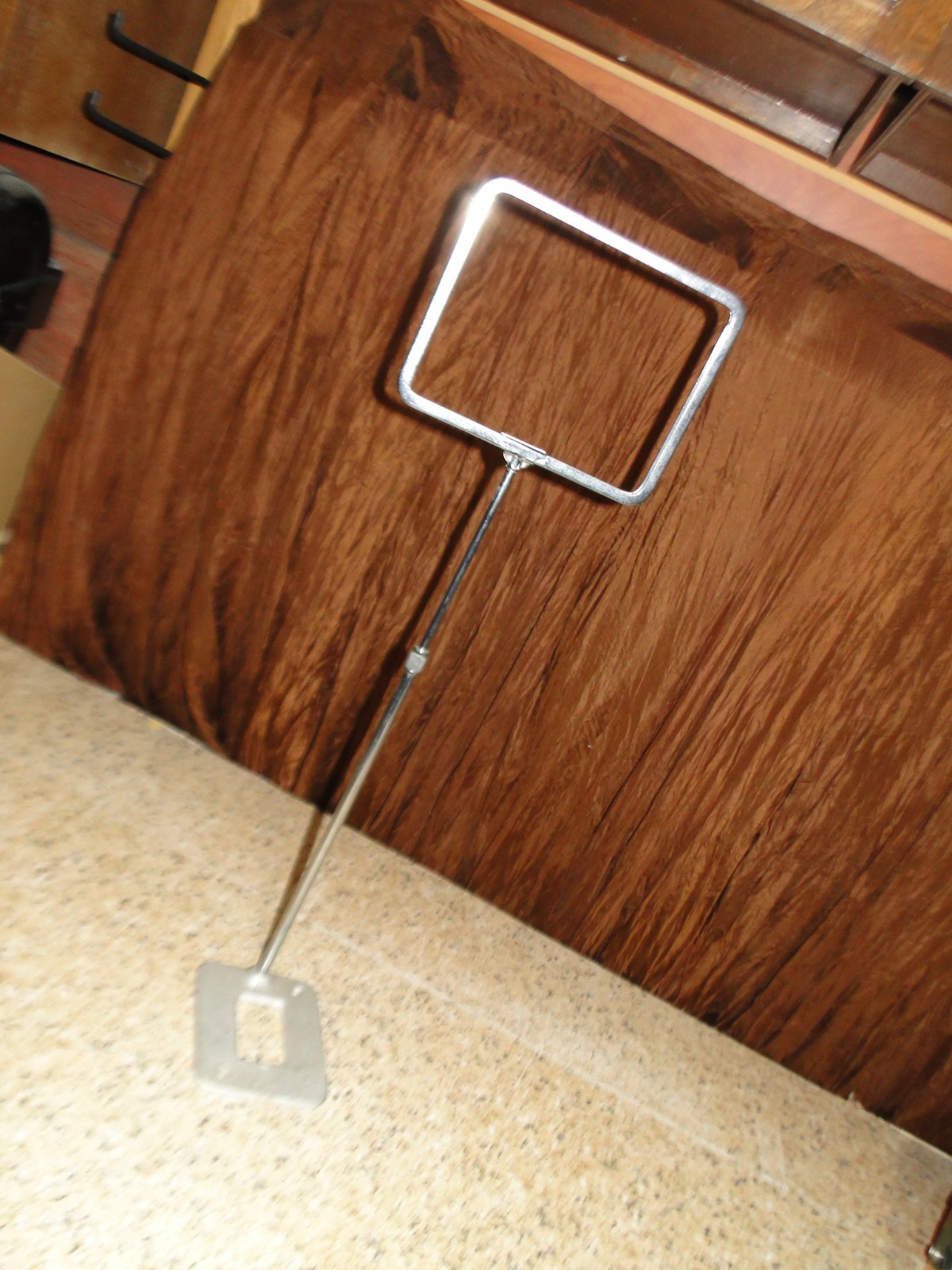 Vintage Metal Sign Holder Stand General Store Display
