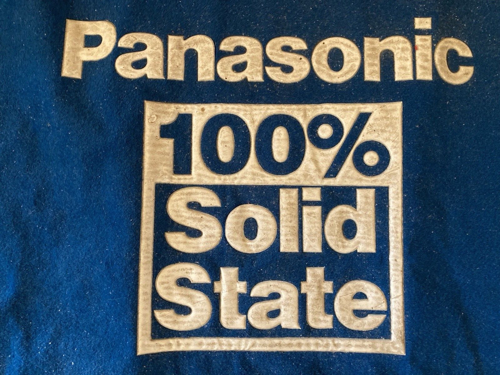 Vintage Panasonic Memorabilia Store Display Rug WallHanging Black White TV 35×22