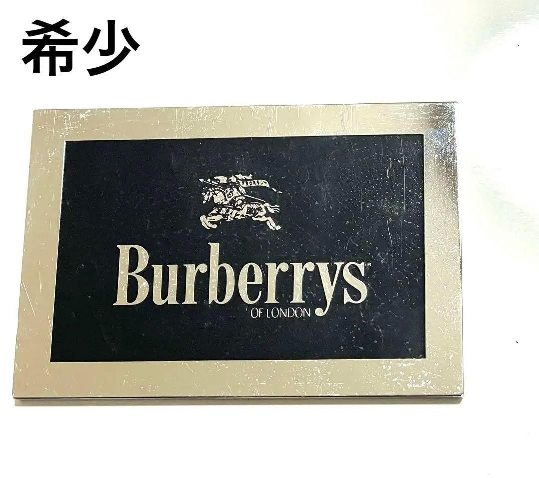 Rare Burberrys Logo Metal Nameplate Sign Silver Black 11.5cm Vintage (00240307)