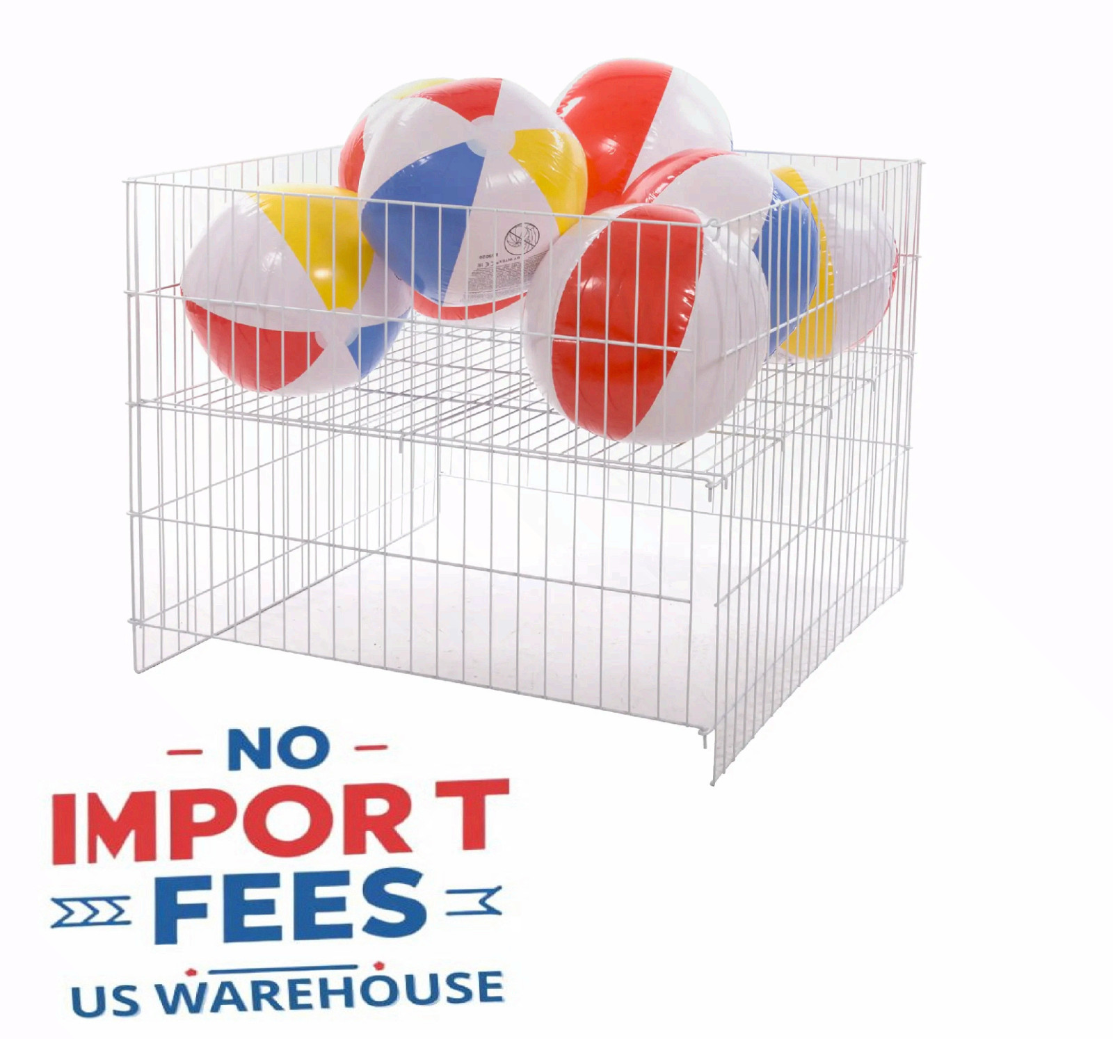 Ecoŋoco GTCECW Economy Dump Bin EDB 36x36x30 White Wire Retail Display Bin USA