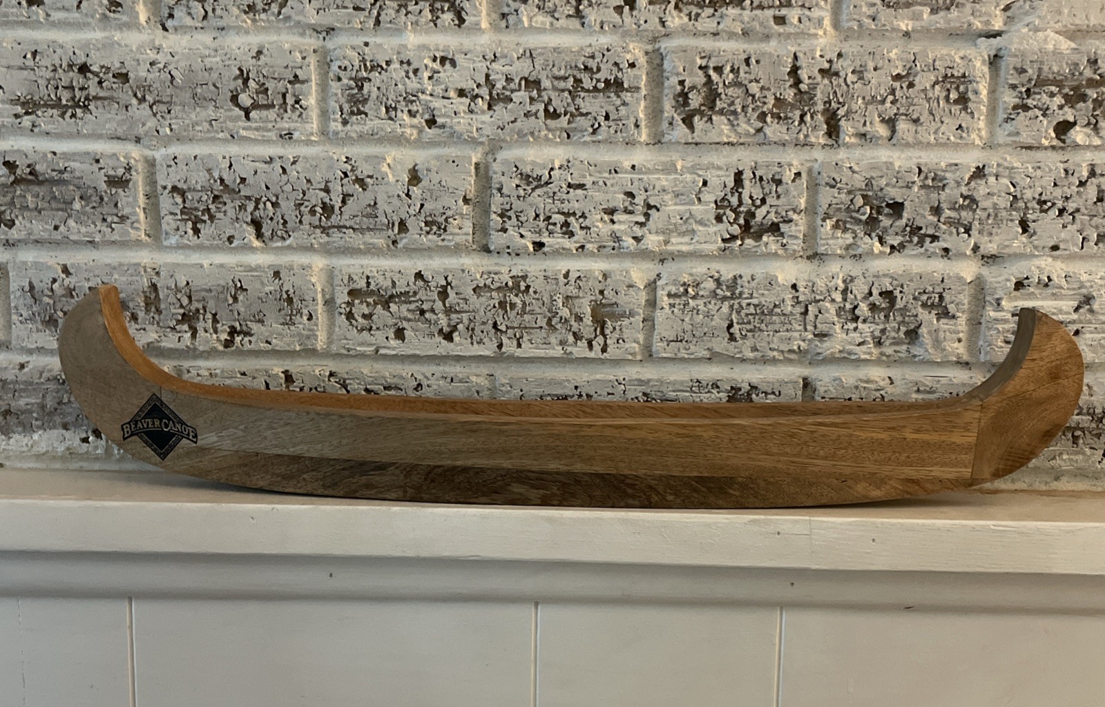 Vintage Beaver Canoe 24” Wood Model – Store Display