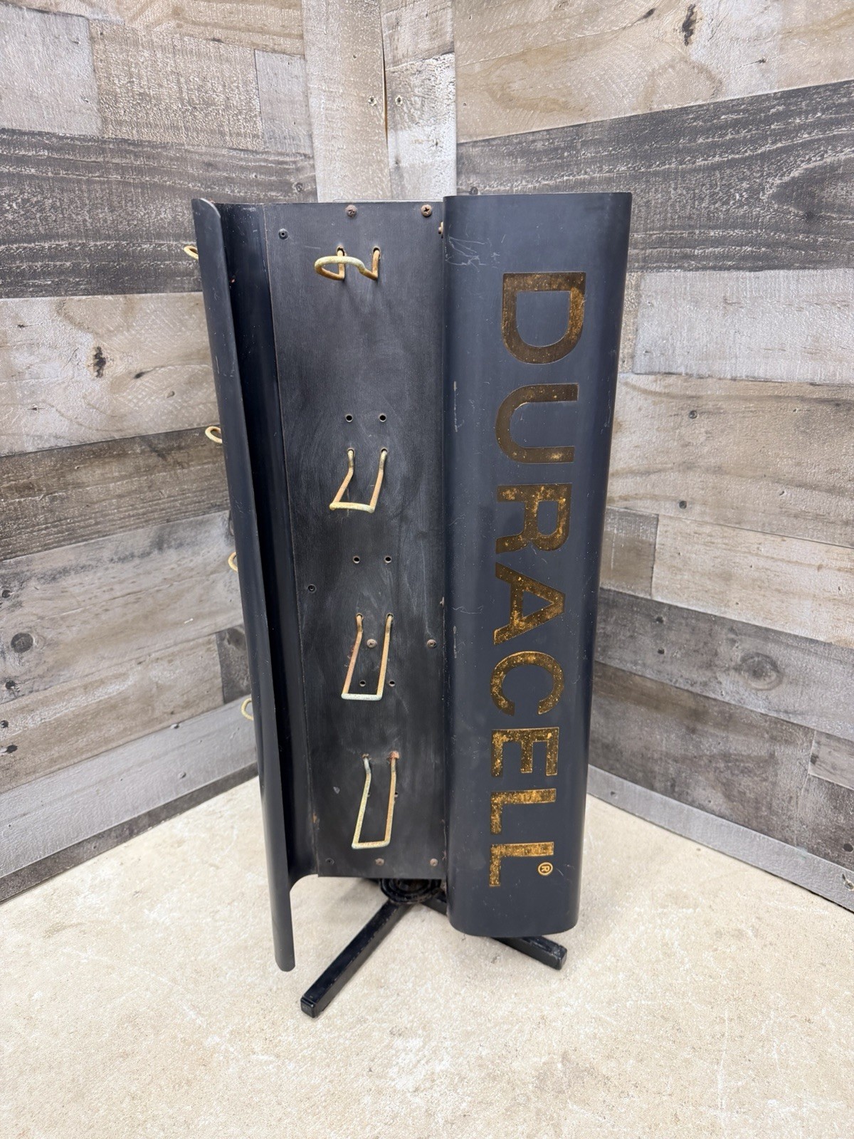 Vintage Duracell Rotating Display Rack General Store Advertising Storage MCM