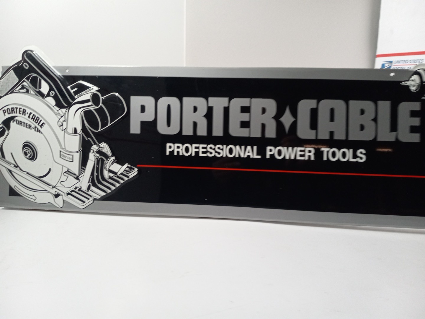 🔥 Vintage Porter-Cable Metal Embossed Sign Hardware Display Advertising RARE