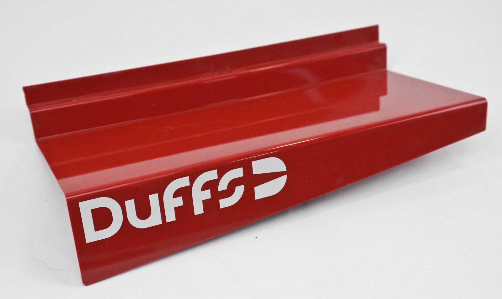 DUFFS Shoes Skate Skateboard SLATWALL SHELF Display Red NOS Mullen Hensley