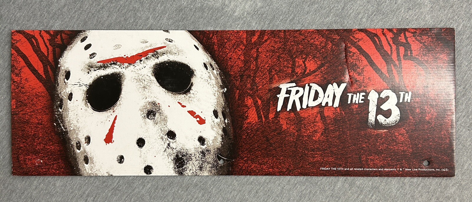 2024 Spirit Halloween Display End Cap 24″ x 8″ – Friday The 13th Jason Voorhees