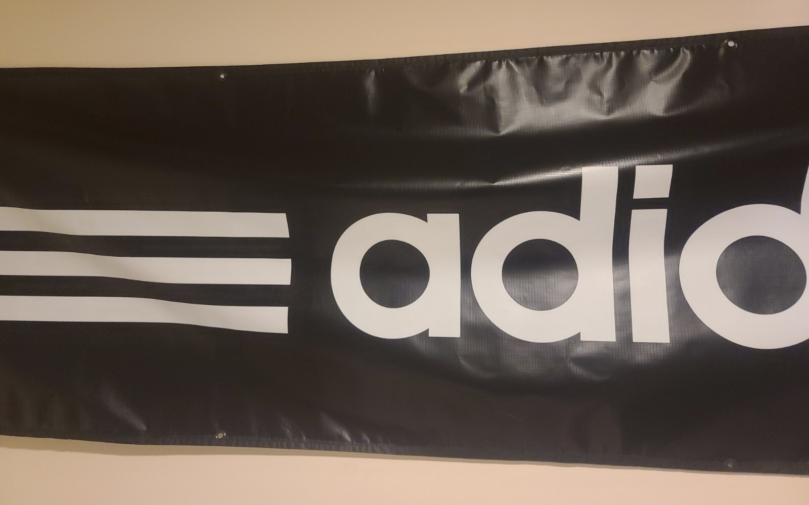 Black & White Adidas Vinyl Store Advertising Double Sided Wall Banner 33″ X 119″