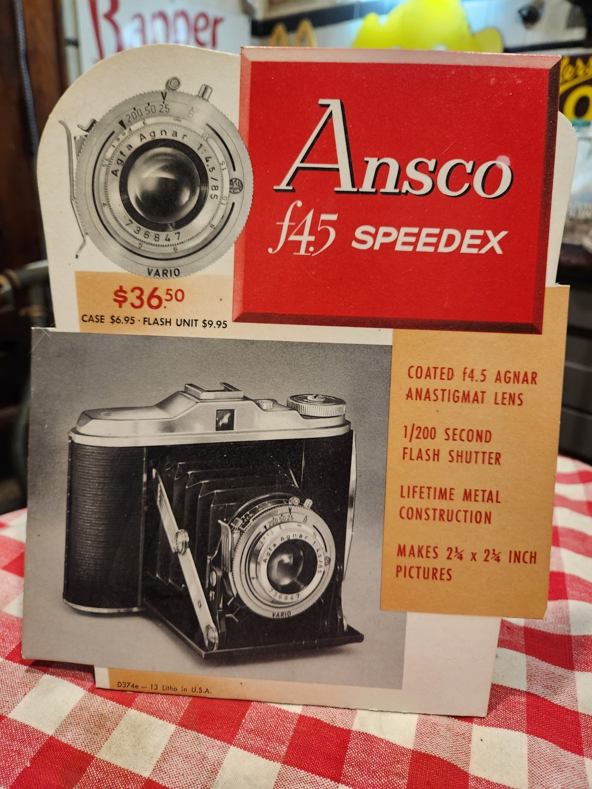 VINTAGE ORIGINAL ANTIQUE PHOTOGRAPHY GENERAL STORE SIGN DISPLAY EXCELLENT…