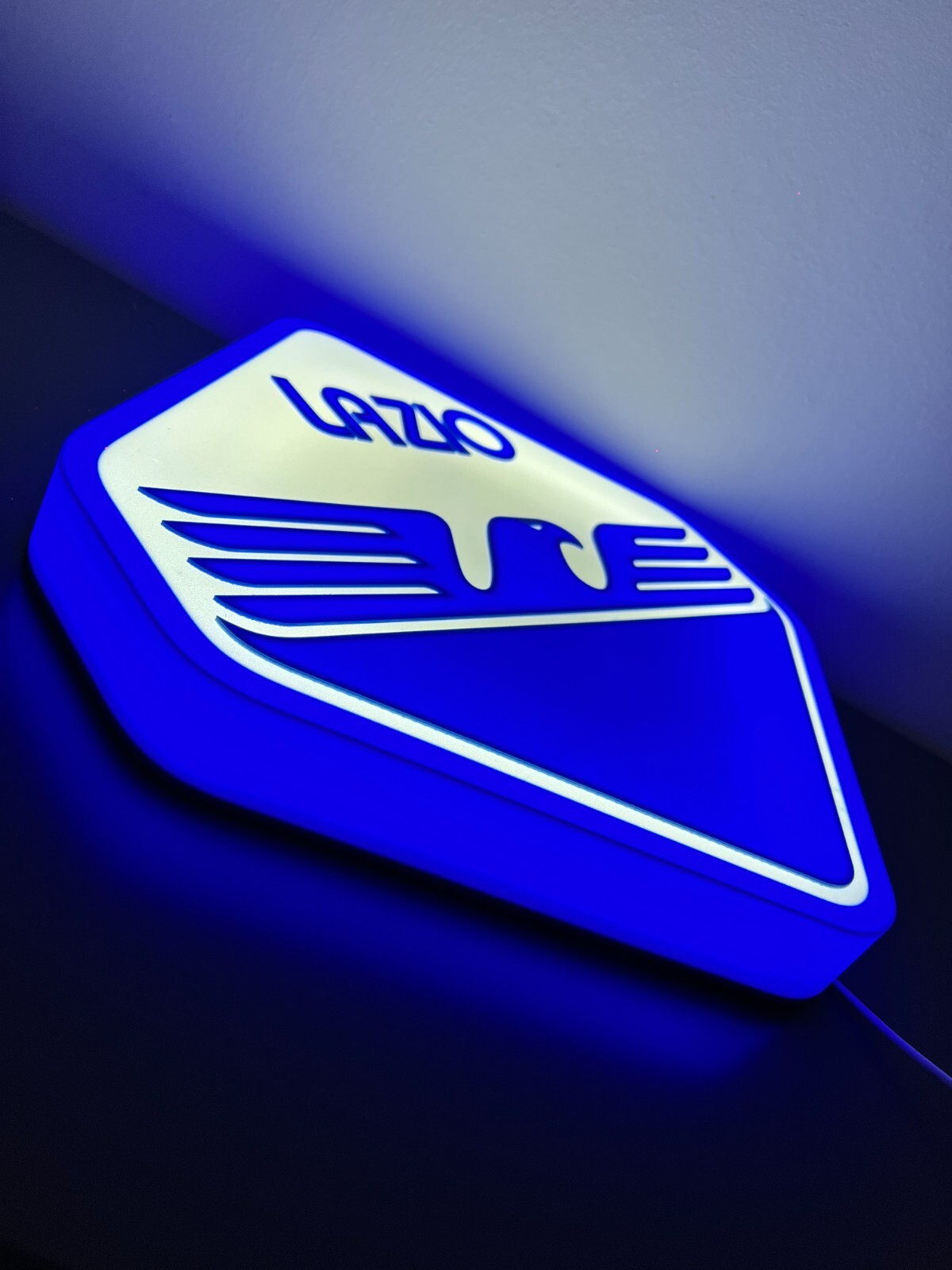 S. S. Lazio football light sign plate lighted sign logo Rome series A