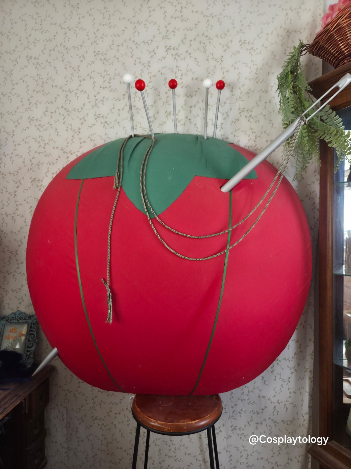Joann’s Store Display Authentic Corporate Issued Wall Mount Tomato Pin Cushion