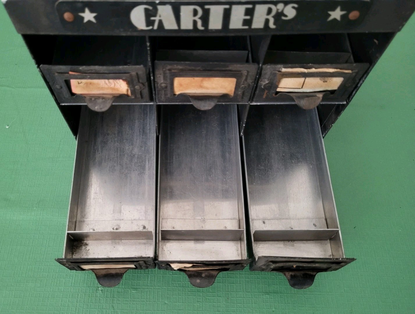 ANTQ • Carter’s • Typewriter Supplies • Metal Store Display Cabinet • 1920’s-30s