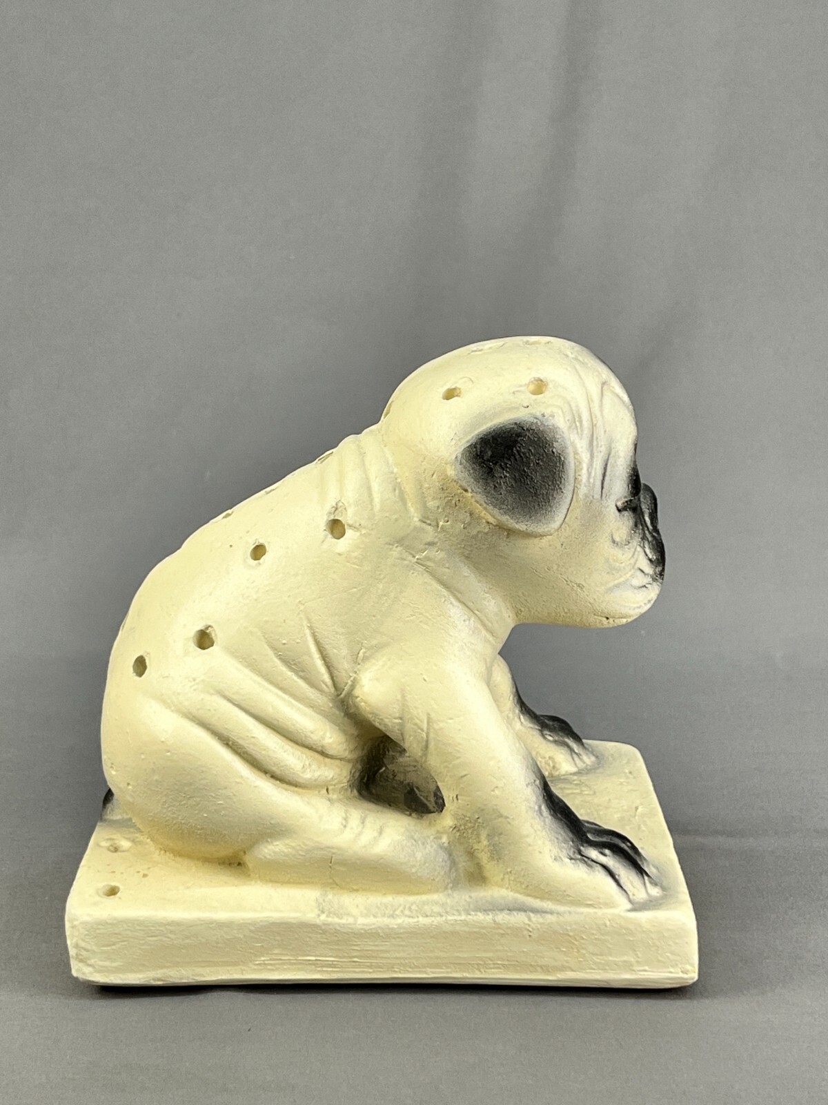 Vintage Morses Pure Pops Bulldog Chalkware 7″ Candy Store Countertop Display (B)
