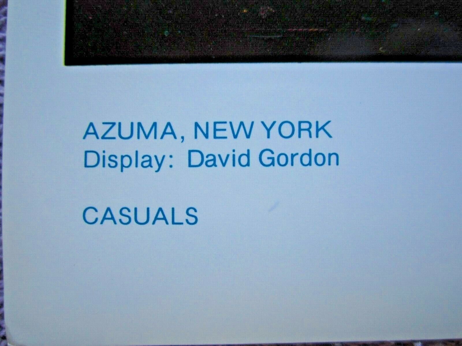 1975 AZUMA, NEW YORK STORE WINDOW DISPLAY CAREFREE PHOTOGRAPH PRINT #380