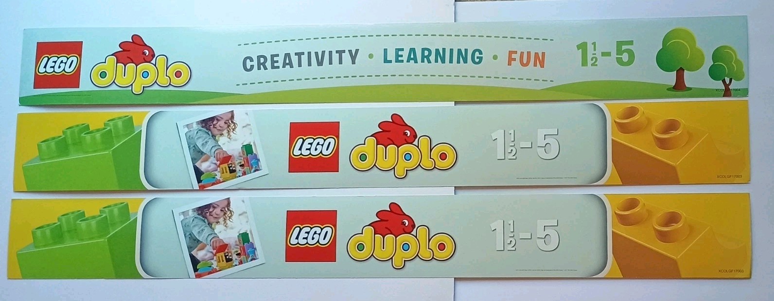 LEGO Duplo (Lot of 3) Toys R Us Exclusive Promo Display Banner 2017 48″ x 5 1/4″