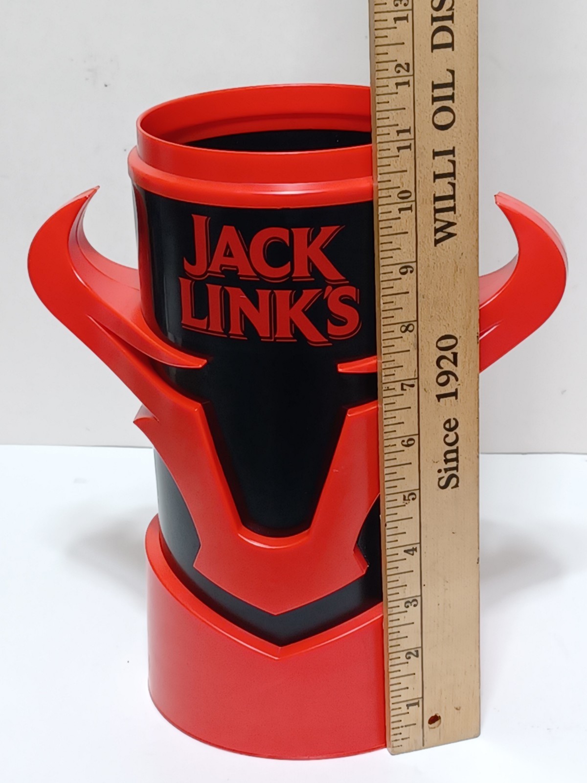Jack Links Beef Jerky 11″ Store Display Bucket Canister Holder Man Cave▪︎MINT