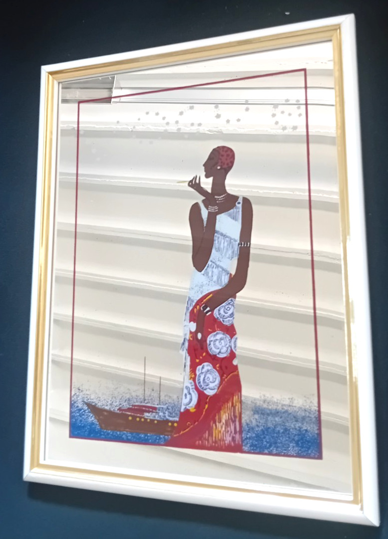 Vintage Mirror Vogue Illustration Eduardo Benito 1926 Art Deco Fashion Art