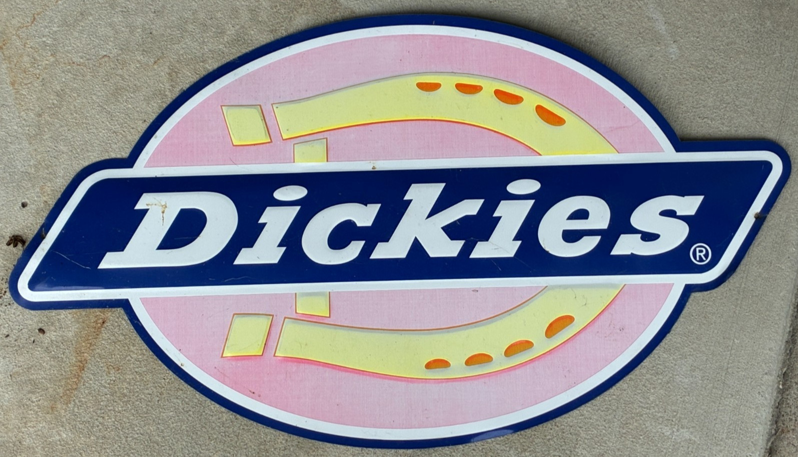 Dickies Metal Store Display Sign 23″ x 13″ Vintage Collectible