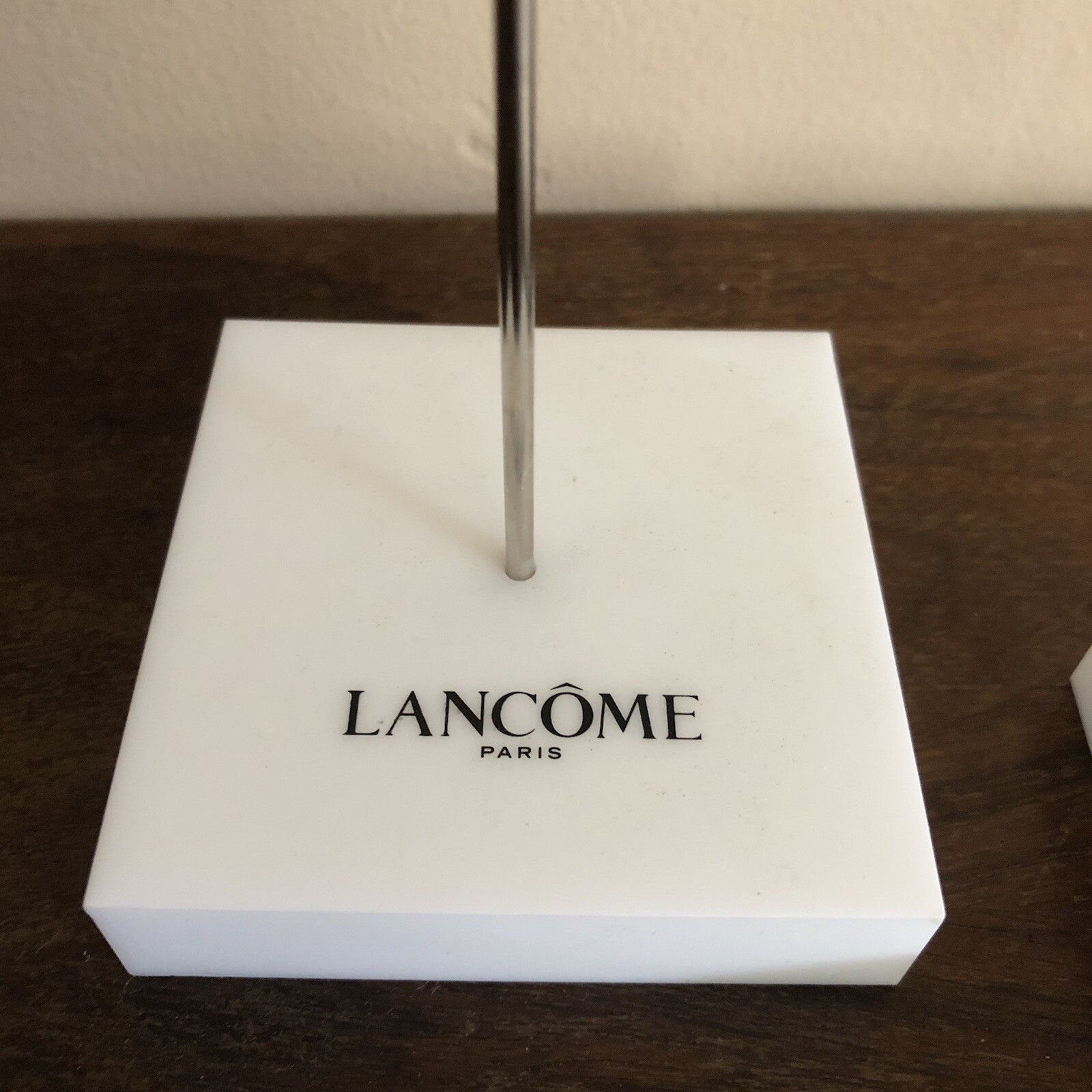 Lancome Paris Sign Holder 11″ Store Display Signage Advertising Stand Rare