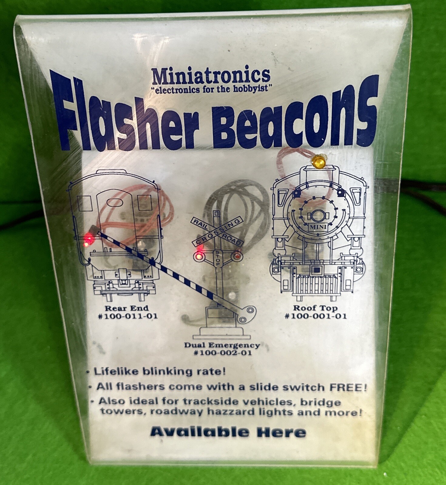 Vintage Hobby/Model Train Store Counter Display ~ MINIATRONICS Flasher Beacons