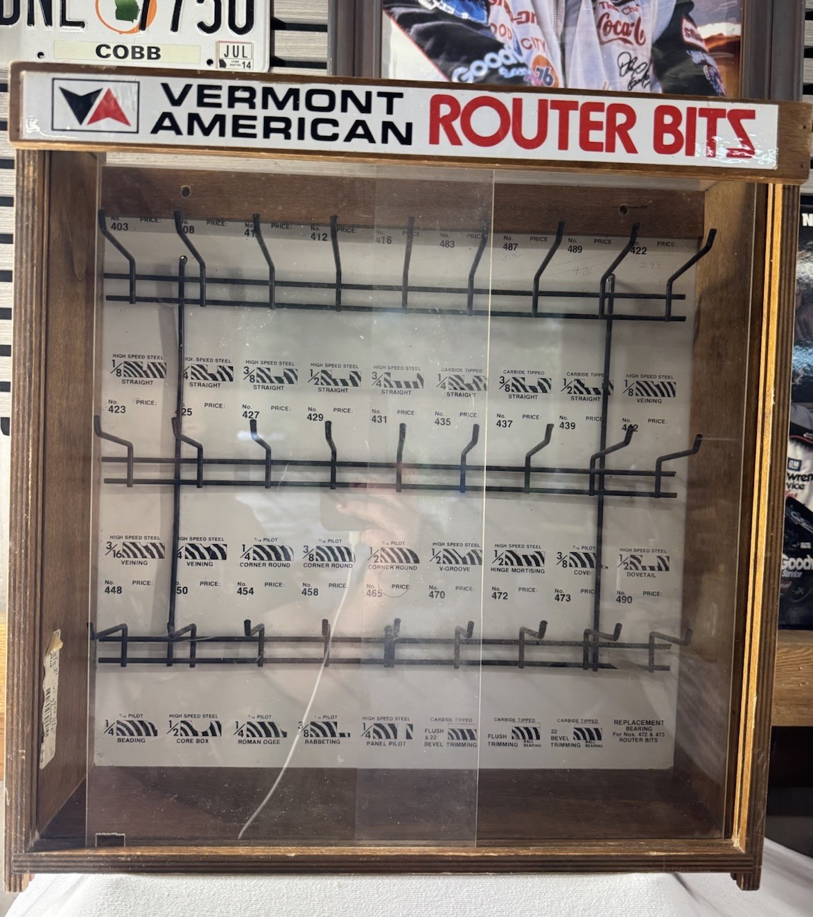 Vintage Vermont American Hardware Advertising Router Bit Display 1960s