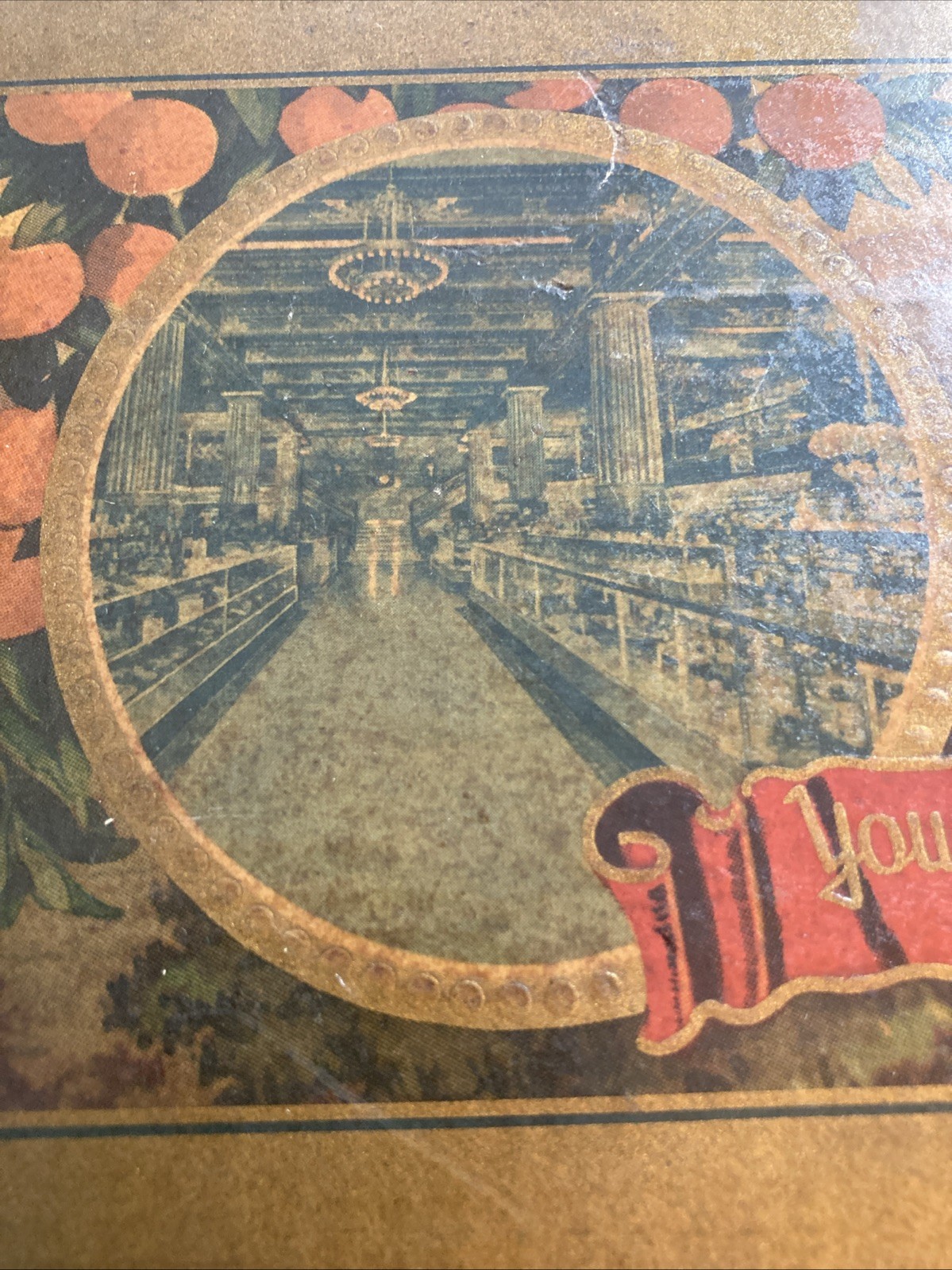 Vtg Young’s Market Company Los Angeles Wooden Advertisement Box 12×7.5×2 Decal