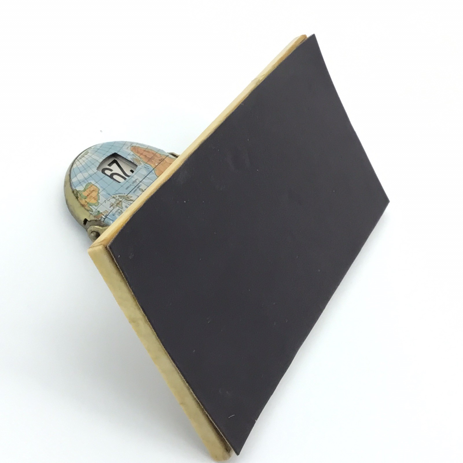 1950s METAL PERPETUAL CALENDAR MADE IN JAPAN FOR VINTAGE ARAB MARKET