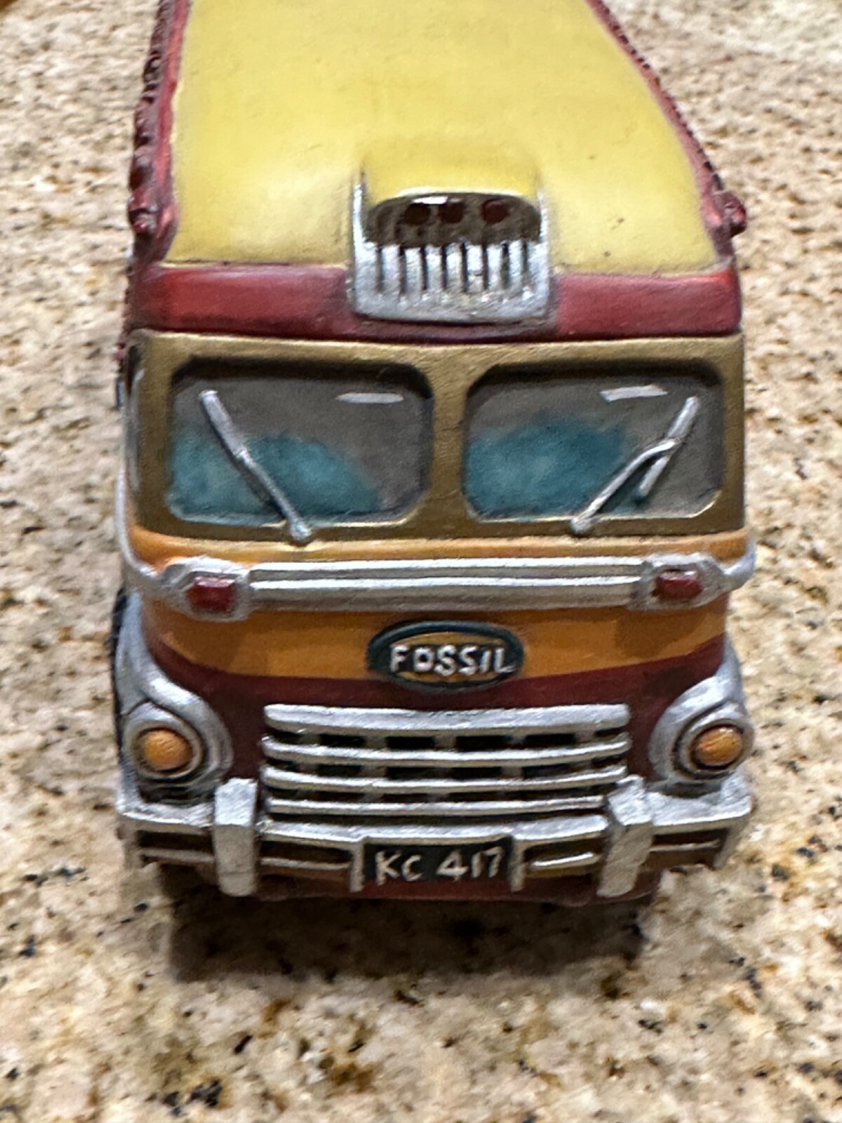 FOSSIL Watch Around The World American Classic Yellow Bus Vehicle Watch Display