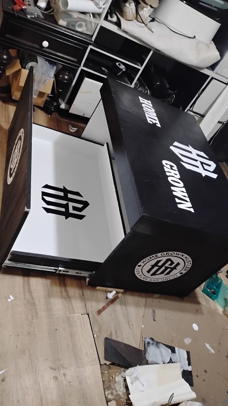 giant shoebox shoe storage. shoe racks, coffee tables, locker cabinets