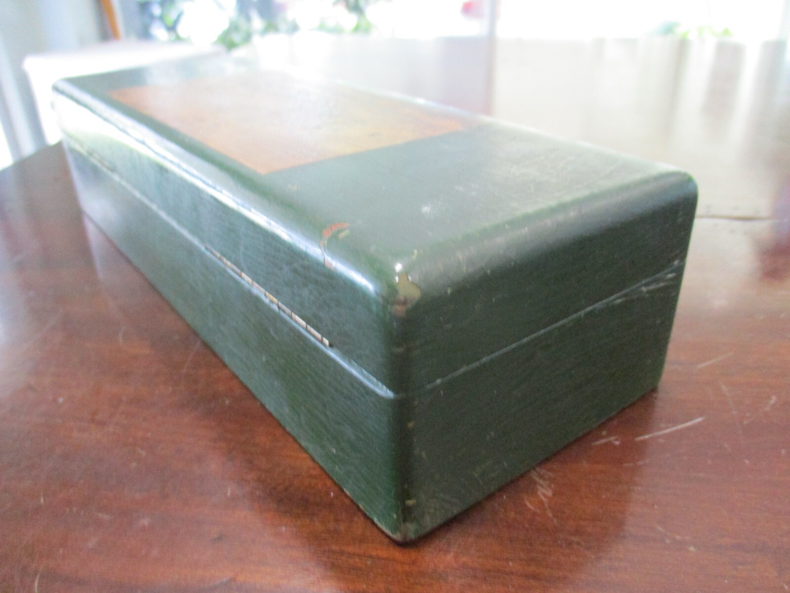 Antique salesman sample wooden cigarette counter display box,camel,lucky strike