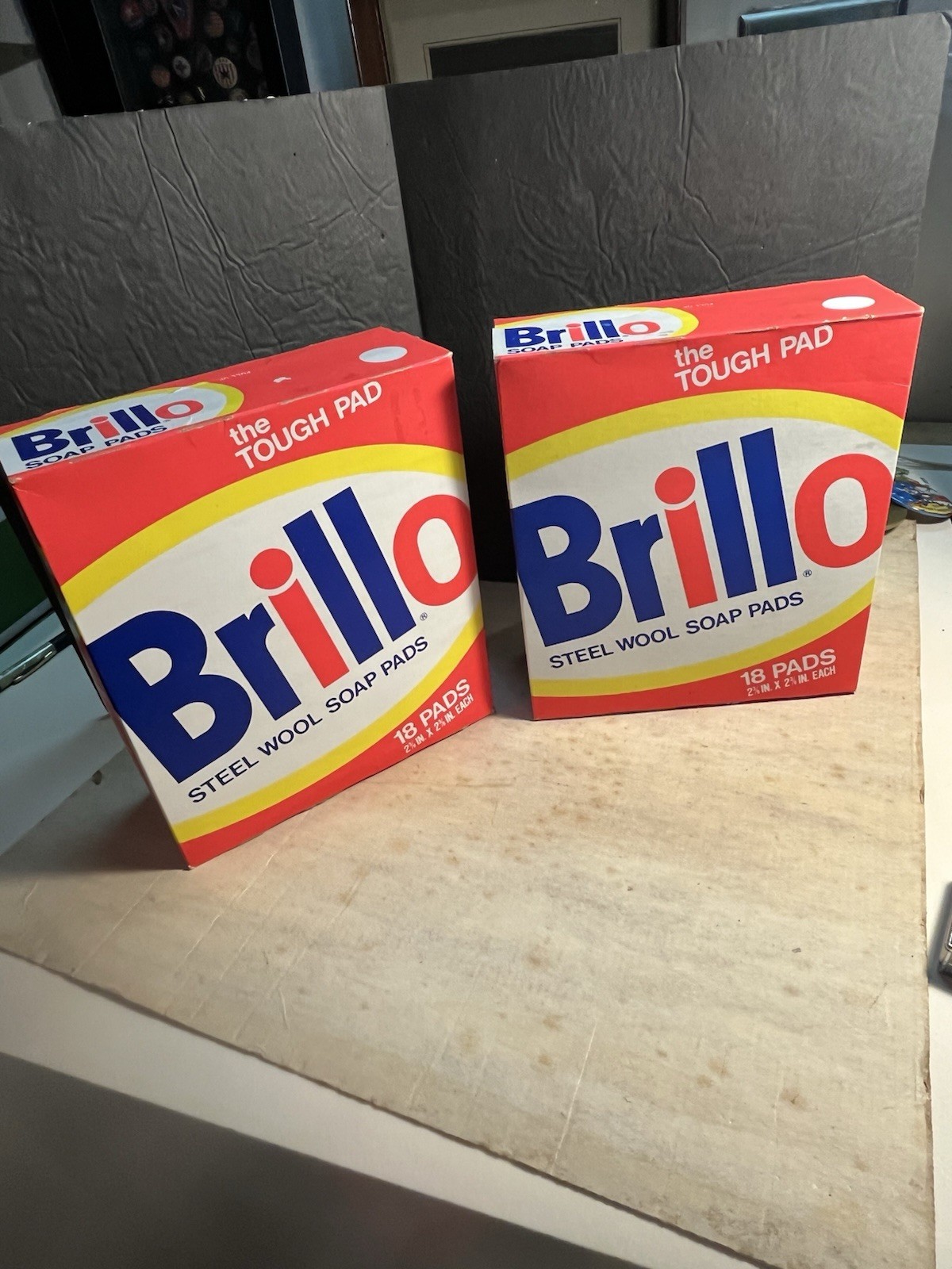 Vintage Brillo Steel Wool NOS Lot Of 2 Boxes Warhol Pop Art Great Ad Graphics