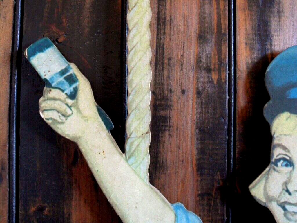 orig. 1920’s-40’s Iconic DUTCH BOY PAINT *Die-Cut Boy on Swing* STORE DISPLAY